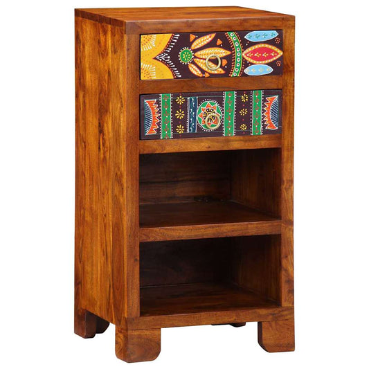 Telefonstativ Honningbrun 40x35x75 cm Massivtre Akasie