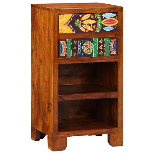 Telefonstativ Honningbrun 40x35x75 cm Massivtre Akasie