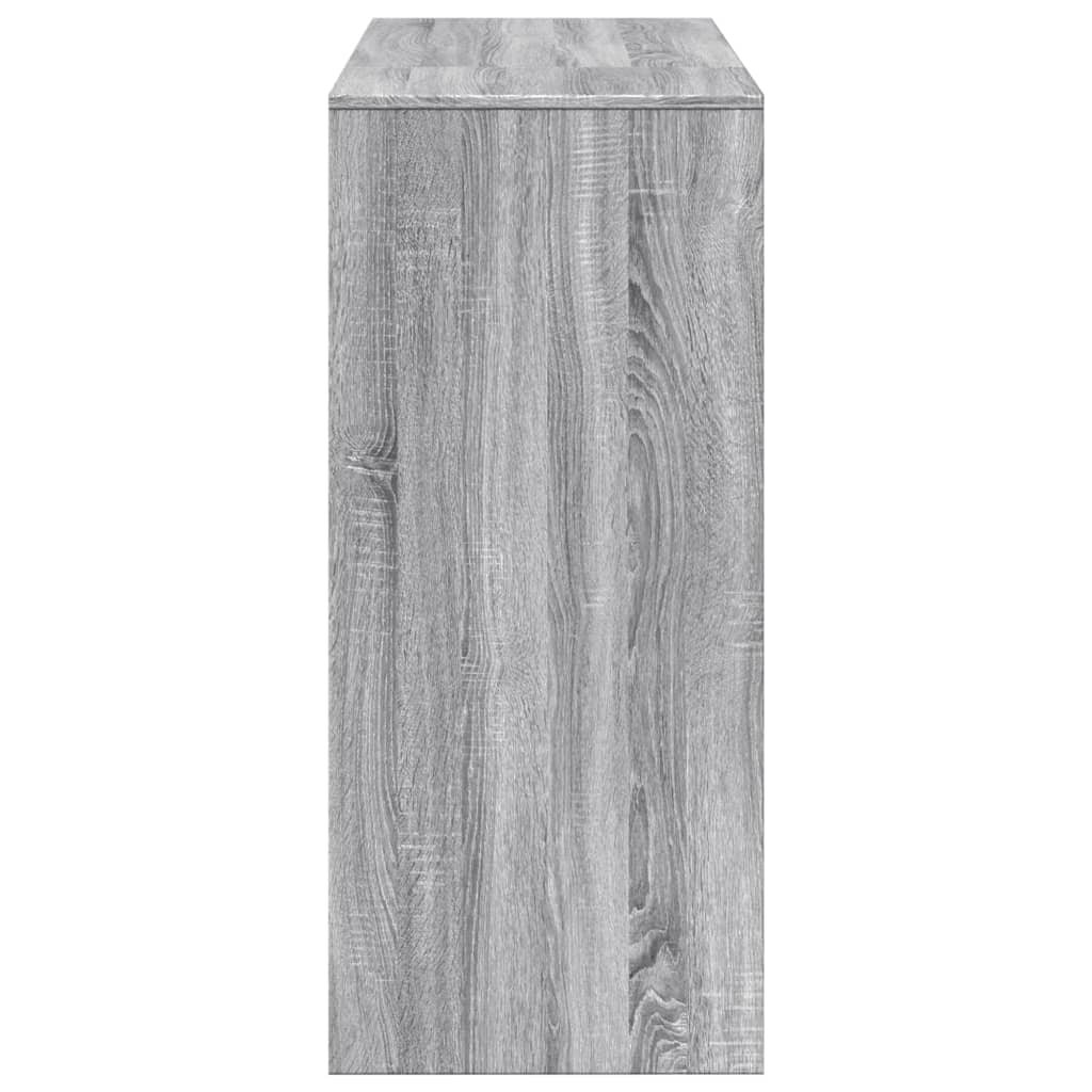 Barbord med hylle grå sonoma eik 124x46x103,5 cm konstruert tre