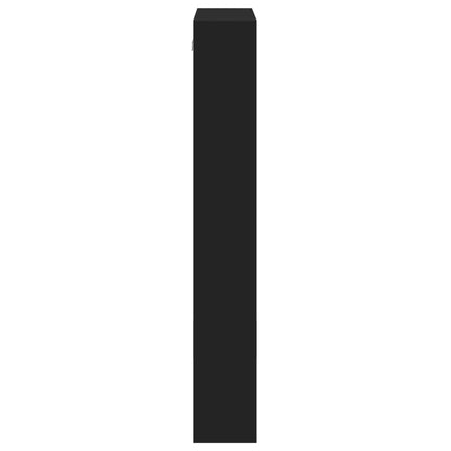 Veggskap svart 50x15x100 cm konstruert tre