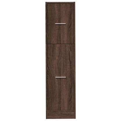 Apotekskap brun eik 30x41x118 cm konstruert tre