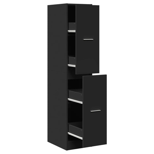 Apotekskap svart 30x41x144,5 cm konstruert tre