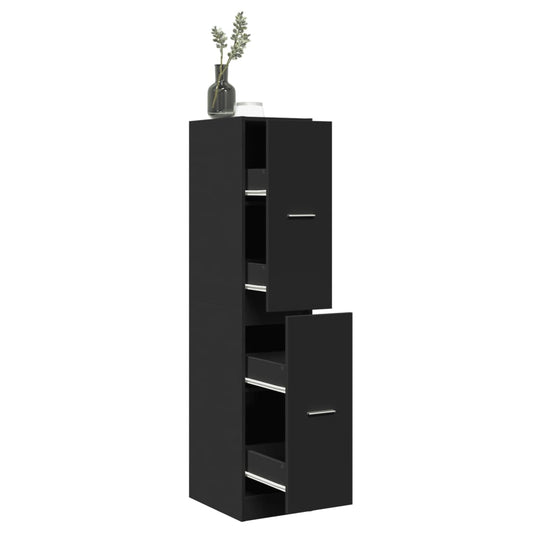 Apotekskap svart 30x41x144,5 cm konstruert tre