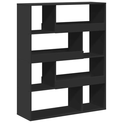 Bokhylle svart 100x33x125,5 cm konstruert tre