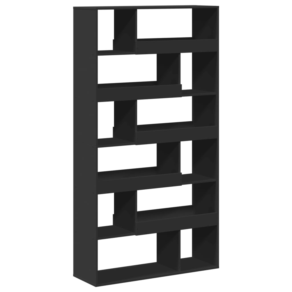 Bokhylle svart 100x33x187,5 cm konstruert tre