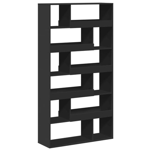 Bokhylle svart 100x33x187,5 cm konstruert tre