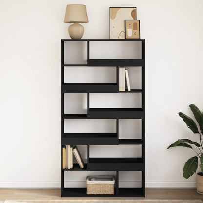 Bokhylle svart 100x33x187,5 cm konstruert tre