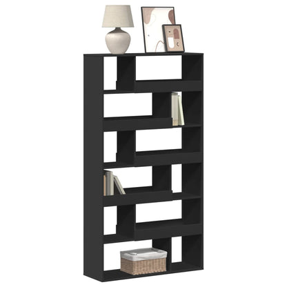 Bokhylle svart 100x33x187,5 cm konstruert tre