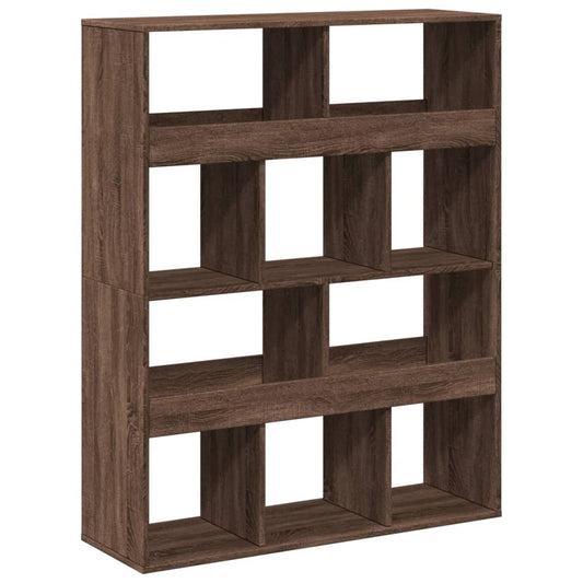 Bokhylle brun eik 100x33x125,5 cm konstruert tre