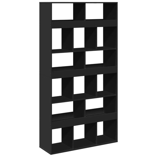 Bokhylle svart 100x33x187,5 cm konstruert tre