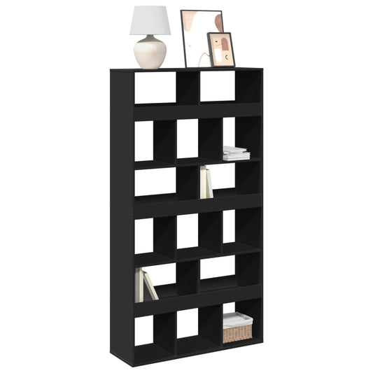 Bokhylle svart 100x33x187,5 cm konstruert tre