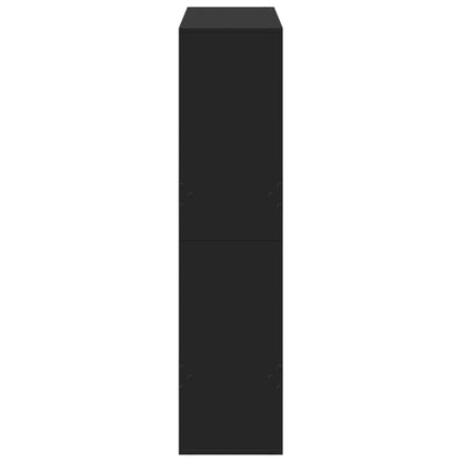 Bokhylle svart 100x33x135 cm konstruert tre