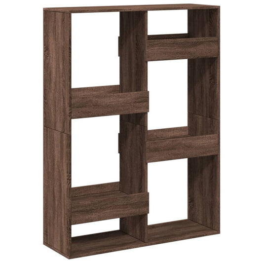 Bokhylle brun eik 100x33x135 cm konstruert tre
