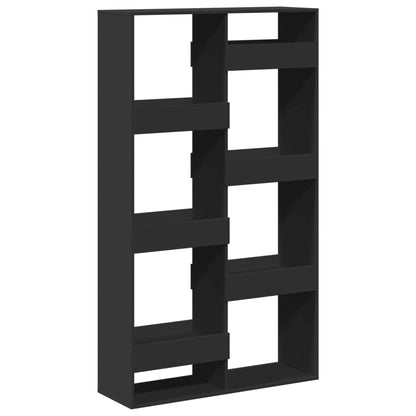 Bokhylle svart 100x33x175 cm konstruert tre
