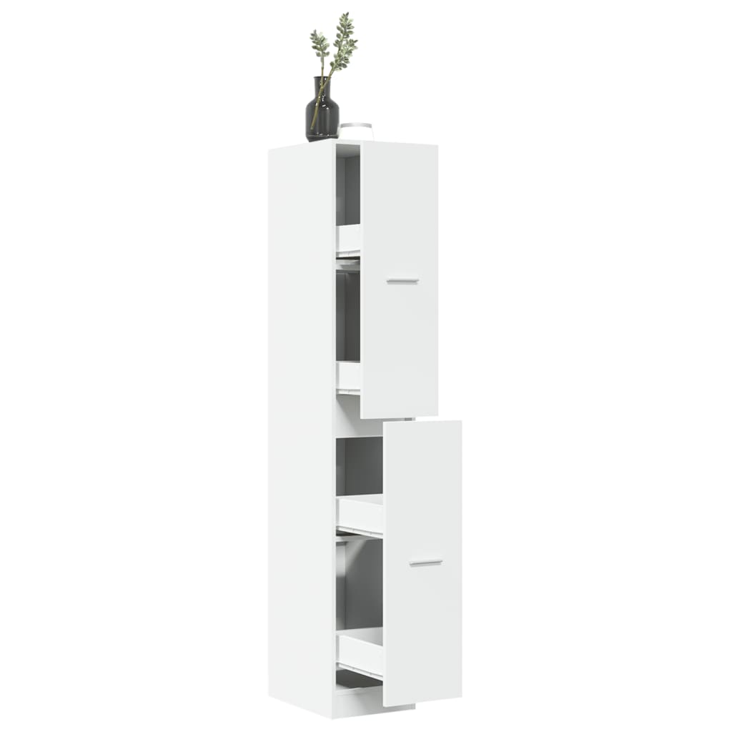 Apotekskap hvit 30x41x174,5 cm konstruert tre