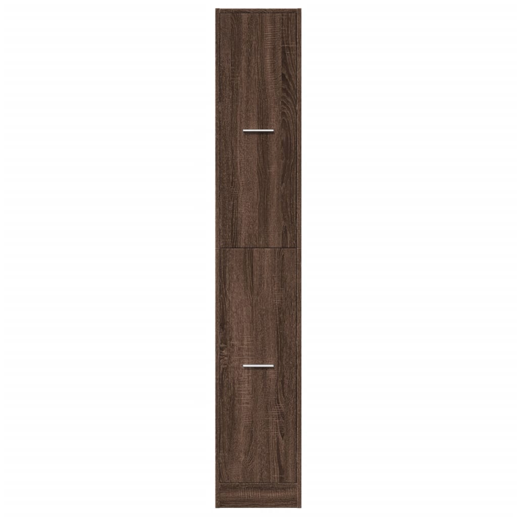 Apotekskap brun eik 30x41x174,5 cm konstruert tre