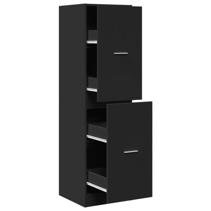 Apotekskap svart 40x41x144,5 cm konstruert tre