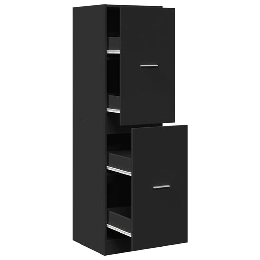Apotekskap svart 40x41x144,5 cm konstruert tre