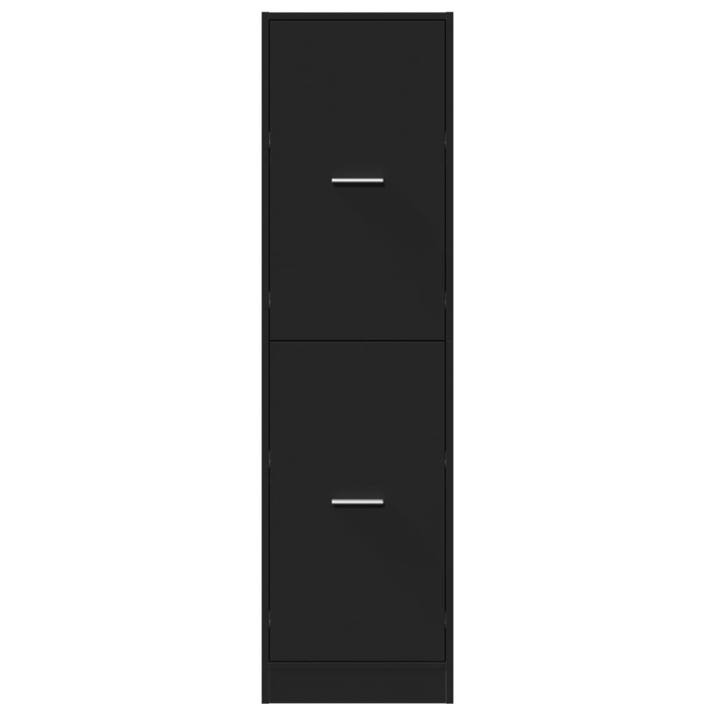 Apotekskap svart 40x41x144,5 cm konstruert tre