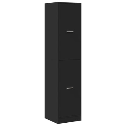 Apotekskap svart 40x41x174,5 cm konstruert tre
