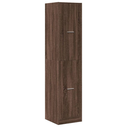Apotekskap brun eik 40x41x174,5 cm konstruert tre