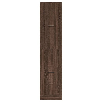 Apotekskap brun eik 40x41x174,5 cm konstruert tre