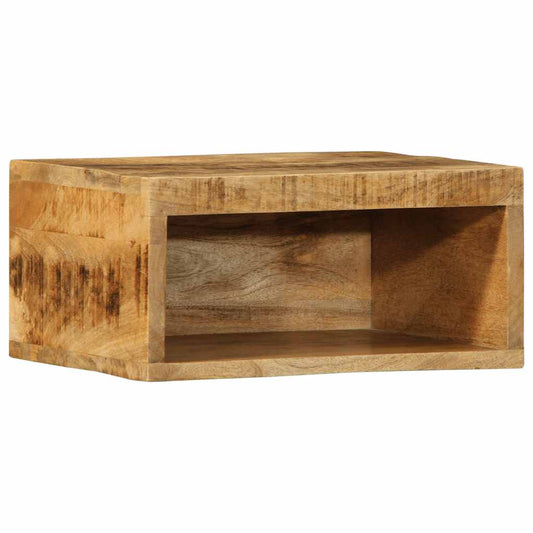 Veggmontert TV-benk 40x30x19 cm grovt heltre mangotre