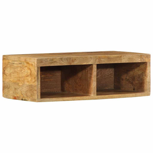 Veggmontert TV-benk 60x30x19 cm grovt heltre mangotre