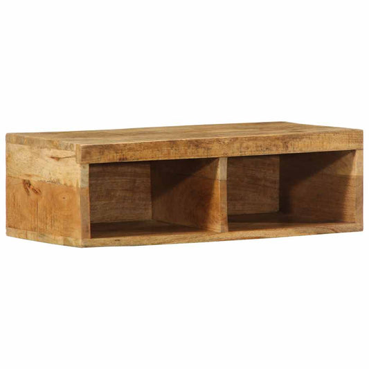 Veggmontert TV-benk 60x30x19 cm grovt heltre mangotre
