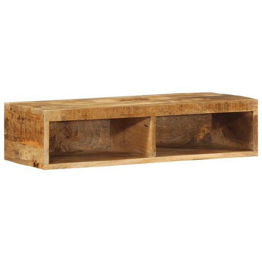 Veggmontert TV-benk 80x30x19 cm grovt heltre mangotre