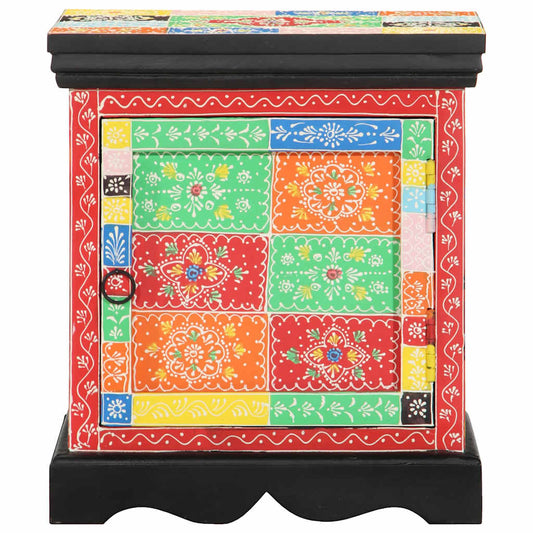 Nattbord 2 stk flerfarget 40x35x45 cm heltre mango