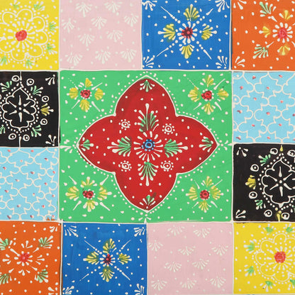 Nattbord 2 stk flerfarget 40x35x45 cm heltre mango