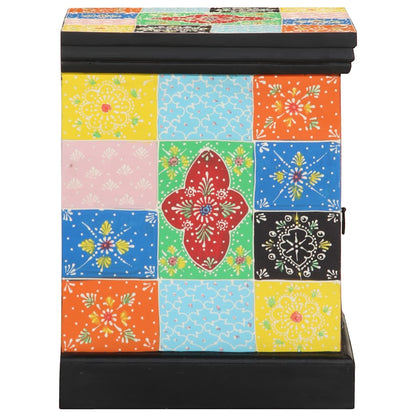 Nattbord 2 stk flerfarget 40x35x45 cm heltre mango