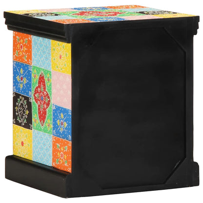 Nattbord 2 stk flerfarget 40x35x45 cm heltre mango