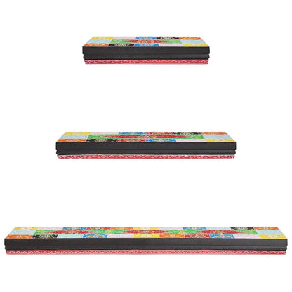 3-delt Vegghylle Sett 100x20x6 cm Solid Tre Mango