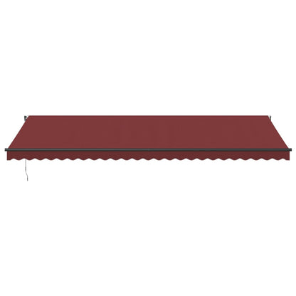 Automatisk uttrekkbar markise burgunder 600x300 cm