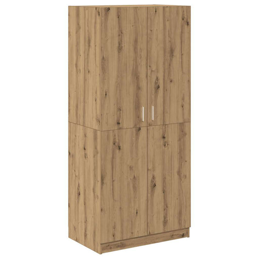 Garderobe artisan eik 80x52x180 cm konstruert tre