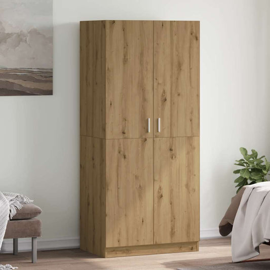 Garderobe artisan eik 80x52x180 cm konstruert tre