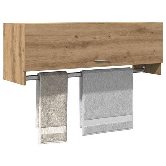Garderobe artisan eik 100x32,5x35 cm konstruert tre
