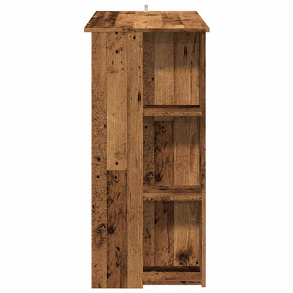 Barbord med hylle gammelt tre 102x50x103,5 cm konstruert tre