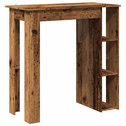 Barbord med hylle gammelt tre 102x50x103,5 cm konstruert tre