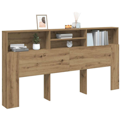 Hodegavl med hyller artisan eik 200x19x103,5 cm konstruert tre