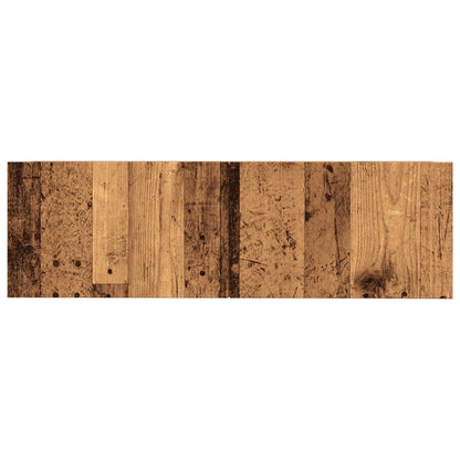 Veggmonterte TV-benker 2 stk gammelt tre 100x30x30 cm