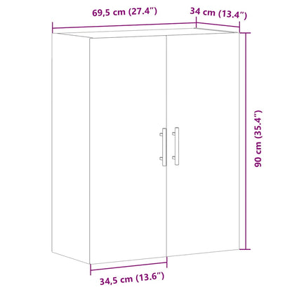 Veggskap artisan eik 69,5x34x90 cm