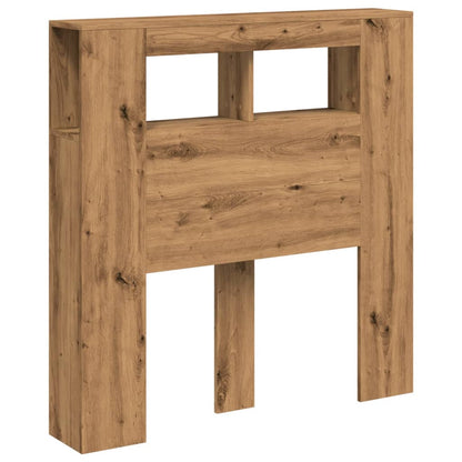 Sengegavl med LED artisan eik 100x18,5x103,5 cm konstruert tre