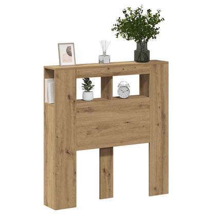 Sengegavl med LED artisan eik 100x18,5x103,5 cm konstruert tre