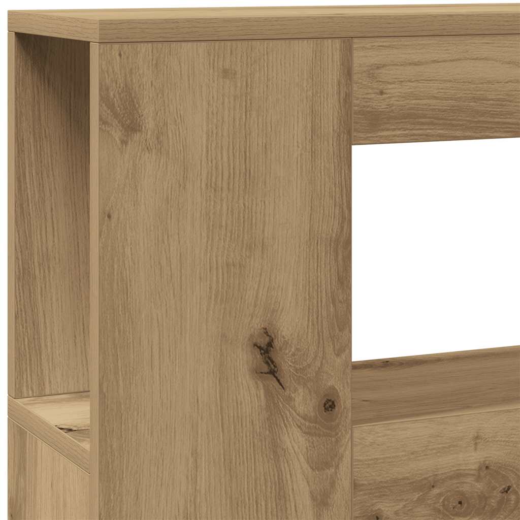 Sengegavl med LED artisan eik 100x18,5x103,5 cm konstruert tre