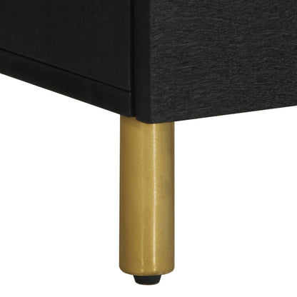 Nattbord 2 stk svart 40x33x46 cm heltre mango