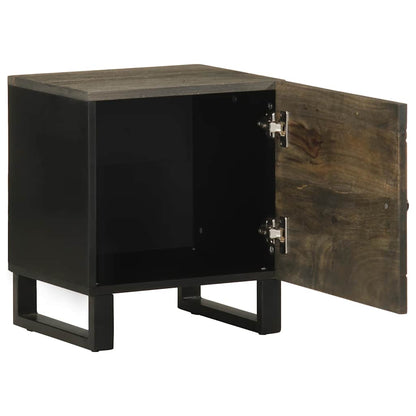 Nattbord 2 stk svart 40x33x46 cm heltre mango