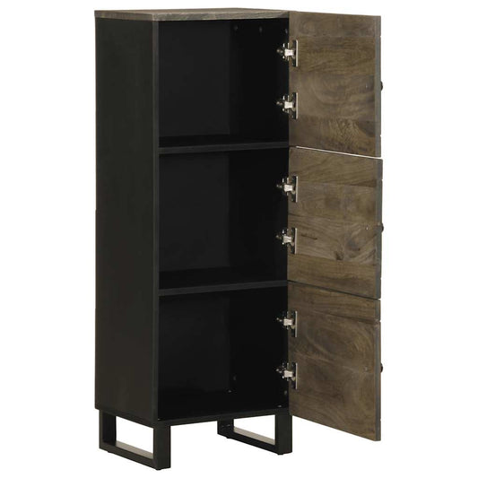 Highboard svart 40x33x110 cm heltre mango